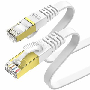 2ｍ KASIMO LANケーブル CAT7 フラット 薄い型 10Gbps 600Mhz 高速 有線lanケーブル STP 金ツメ 爪折れ防止 RJ45 wifiケーブル カテゴリ