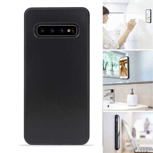 【送料無料】反重力 Galaxy S10 ケース、マジック ナノ べたべた ブラック ケース Galaxy S10 用 Anti Gravity Case 滑らかな表面に吸着