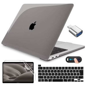 【送料無料】CISSOOK MacBook Pro 13 インチ M2 ケース グレー 透明 2022 2021 2020年 改良新型 gray シェルカバー M2 A2338 M1 A2251 A2