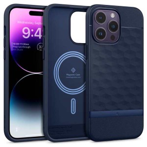 【送料無料】Caseology iPhone 14 Pro 用 ケース MagSafe対応 TPU 立体パターン 3D 高級 モダン 耐久性 カバー 耐衝撃 PCシート グリップ