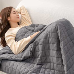 【送料無料】AngQi ウェイトブランケット 加重ブランケット 重い 毛布 深い睡眠 冷房対策 敏感肌適合 重力ブランケット 不眠症対策 快眠