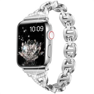 【送料無料】(Daturus) 互換性があります Apple Watch バンド ダイヤモンドラインストーン ステンレス アップルウォッチ ベルト Apple Wa