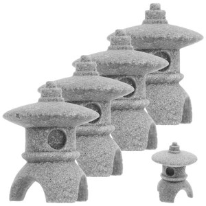 【送料無料】YARNOW ミニパゴダ像日本の石灯籠マイクロ風景装飾品ミニチュア妖精の装飾ガーデン置物アジアの装飾盆栽と禅ガーデン 5 個