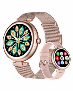 【送料無料】SHANG WING スマートウォッチ レディース 丸型 腕時計 Smart Watch Women 1.09インチ高精細画面 交換用ベルト付き LINE/Ins/