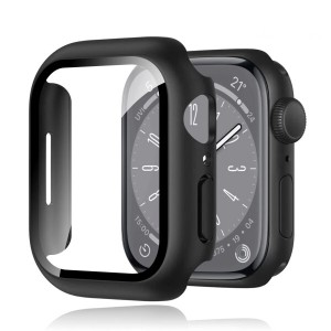 【送料無料】For Apple Watch 9 ケース Apple Watch 8 ケース 45mm 全面保護 PC素材+強化ガラスフィルム 一体型 Apple Watch Series 8/7 