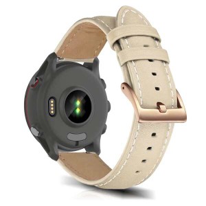 【送料無料】(LanQii) 18mm レザーバンド Huawei Watch GT4 41mm/Garmin Venu 3S 41mm/Garmin Forerunner 265S/255S/Venu 2S 対応 バンド