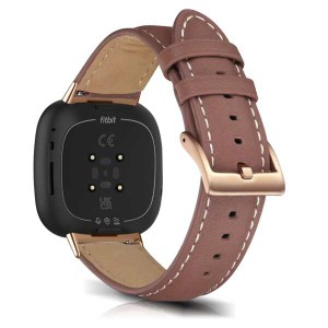 【送料無料】(LanQii) レザーバンド Fitbit Versa 4/Versa 3/Sense 2/Sense対応 バンド PUレザー素材 ベルト ソフト 柔軟性 ビジネス風 