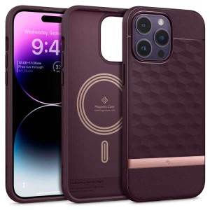 【送料無料】Caseology iPhone 14 Pro 用 ケース MagSafe対応 TPU 立体パターン 3D 高級 モダン 耐久性 カバー 耐衝撃 PCシート グリップ