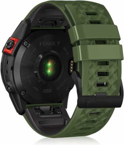 【送料無料】(LanQii) バンド22mm QuickFit Garmin Fenix 7 Pro Solar/Approach S70 47mm/Fenix 7/6/5/6 Pro対応 シリコンバンド  スポー