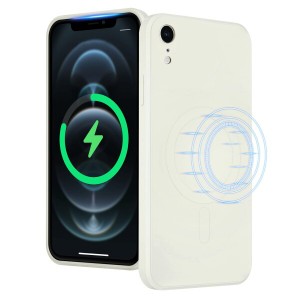 【送料無料】UEEBAI iPhone XR 用 ケース MagSafe対応 ワイヤレス充電対応 マグネット搭載 軽量 リキッド シリコンスマホケース 磁気吸着