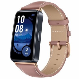 【送料無料】(LanQii) レザーバンド HUAWEI Band 9 / HUAWEI Band 8 対応 バンド PUレザー素材 ベルト ソフト 柔軟性 ビジネス風 交換ベ