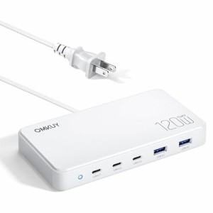 【送料無料】USB 充電器 Type-c 合計120W PD 急速充電器 5ポートUSB-C*3&USB-A*2 コンセントMacBook対応 スマホ充電器 PSE認証 パソコン/