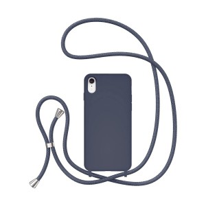 【送料無料】UEEBAI ショルダー ケース iPhone XR 用 ケース ストラップ付きケース リキッドシリコンフォンケース 肩がけ 首掛け 紐付き 