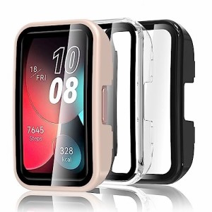 【送料無料】BigqinHUAWEI Band 8 / Band 9 対応 ケースと保護フィルム 一体型 全面保護カバー 極薄軽量 指紋防止 高透過率 擦り傷防止 