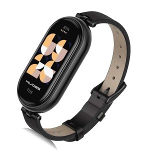 【送料無料】(LanQii) レザーバンド Xiaomi Smart Band 7/Xiaomi Mi Band 7 対応 バンド ベルト ソフト 柔軟性 ビジネス風 交換ベルト レ