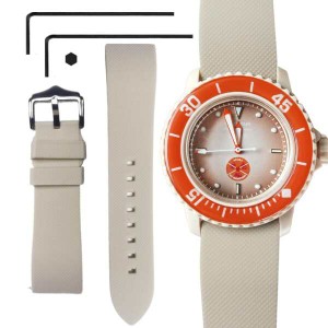 【送料無料】(Ocdin) 22mm 腕時計ストラップ 交換用 Blancpain X Swatch用 六角スパナ付き クイックリリースシリコン腕時計バンド Biocer
