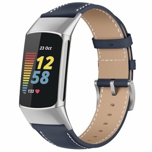 【送料無料】(LanQii) レザーバンド Fitbit charge 6/5 対応 バンド PUレザー素材 ベルト ソフト 柔軟性 ビジネス風 交換ベルト レディー