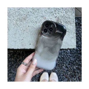 【送料無料】Nicaca iPhone 14 水墨 ぼかしグラデーション 面白い携帯ケースins韓国式シリコンケースiPhone 1312 Pro Max落下防止耐衝撃(