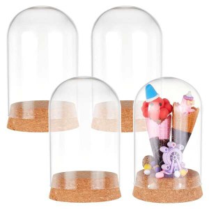 【送料無料】PH PandaHall 4個セット ガラスドーム ガラス瓶 容器 花瓶 ガラスカバー ドライフラワー ディスプレイ デコレーション 手芸 