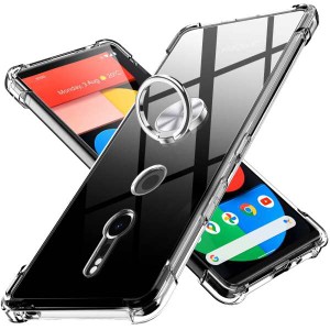 【送料無料】Sony Xperia XZ3 ケース リング クリア透明 TPU 耐衝撃 SO-01L / SOV39 / 801SO ケース カバー リング付き 指紋防止 360°回