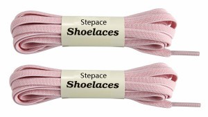 (Stepace) 2足 伸びる靴ひも 子供から大人までも使える 10色ゴムシューレース Pink 100