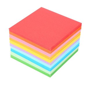 ViaGasaFamido 折り紙 520個 10色 DIY 正方形 色紙 おりがみ大きな折り紙紙の色片面アートや工芸品プロジェクト用