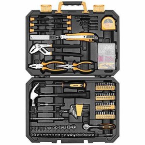 DEKO 196点 ホームツールセット 工具セット 家庭用 日曜大工 DIYセット 作業工具セット 家具の組み立て 住まいのメンテナンス用 修理道具