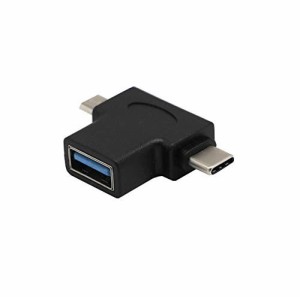 Amaping Micro USB Type-C OTG - USB 3.0 コンバーターアダプター ミニスプリッターハブ iPad Pro 11/12.9インチ用 (ブラック)