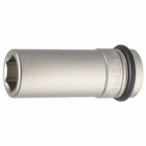 トネ(TONE) インパクト用ロングソケット HP6NV-24L 差込角19.0mm(3/4”) 二面幅24mm