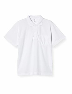 グリマー 半袖 4.4オンス ドライ ポロシャツ ポケット付 00330-AVP メンズ ホワイト LL