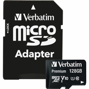 Verbatim バーベイタム 128GB UHS-I microSDXCカード フルHD 高速ビデオ SDアダプター付く(最大読出スピード:300X - 45MB/s)