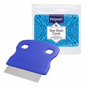Petpost | 犬用涙やけ除去用くし - 非常に細かい櫛の目でやさしく効果的にシーズーやマルチーズの目の汚れのこびりつき、粘膜、目やにを