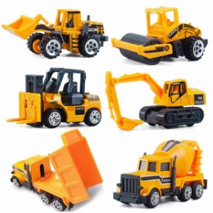 【送料無料】CORPER TOYS ミニカー 6台セット 工事/建設/作業車両 はたらく車 ショベルカー ダンプカー おもちゃ モデルカー 建設現場 コ