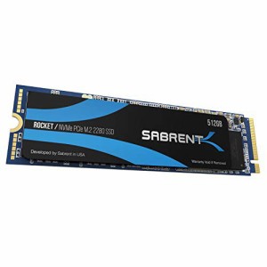 SABRENT SSD 512GB、M.2 SSD 512GB、NVMe 512GB PCIe M.2 2280、内蔵SSD速度最大3400MB (SB-ROCKET-512)