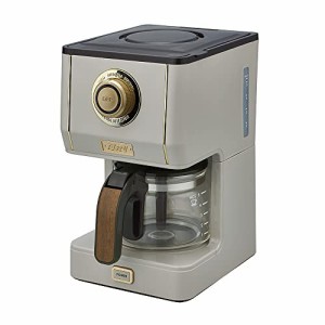 【Toffy/トフィー】 アロマドリップコーヒー K-CM5 (グレージュ) ドリップ式 蒸らし機能 自動保温機能 ガラスポット メッシュフ