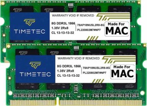 Timetec Hynix IC 16GB(8GBx 2枚) Mac用 DDR3L PC3-14900 1866MHz Apple専用増設メモリ 16GB(8GBx 2枚)