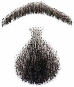 【送料無料】ALISY 付け髭 ひげ 口髭 人毛 ウィッグ 髪製髭 手作り本物 1枚 (xiu bo)