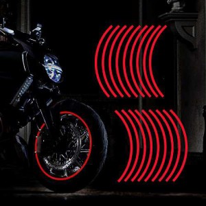 【送料無料】TOMALL 17インチ反射ホイールリムストライプステッカーオートバイホイールカーサイクリングバイク自転車夜間反射安全装飾ス