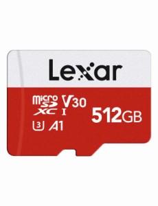 Lexar マイクロsdカード 512GB microSDカード UHS-I 読取り最大100MB/秒 U3 Class10 A1 V30 4K Ultra HD動画撮影 microSDXCSDアダプタ