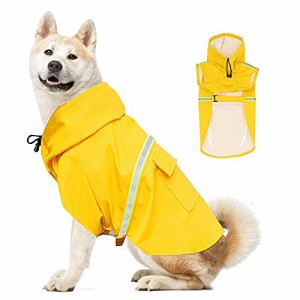 【送料無料】Enkarl レインコート 犬 ポンチョ 小型犬 中型犬 大型犬用 ペットレインコート 犬服 カッパ 梅雨の日 お散歩用 ドッグウェア