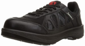 シモン 安全作業靴 JSAA規格 短靴 プロスニーカー 耐滑 先芯 作業靴 紐 8911 ブラック 23.0 cm 3E