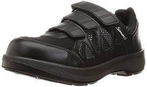 シモン 安全作業靴 JSAA規格 短靴 プロスニーカー 耐滑 先芯 作業靴 マジックテープ 8918 ブラック 26.5 cm 3E