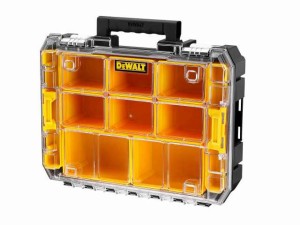 デウォルト(DeWALT) TSTAK オーガナイザー 工具箱 収納ケース ツールボックス 透明蓋 脱着トレー 積み重ね収納 ネジ ビット 小物 入れ IP