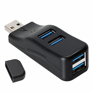 VCOM USB 3.0ハブ 4ポート スプリッター LED付き  USB3.0*4ポートコンボハブ 超小型 バスパワー ミニUSBポート 増設usbアダプター高速