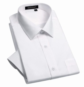 【送料無料】Enlision ホワイト ワイシャツ 長袖 メンズ 白い yシャツ 冠婚葬祭 ビジネス 形態安定 ノーアイロン スーツ シャツ ストレッ