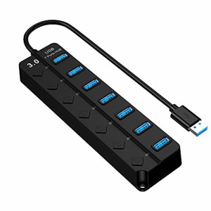 Eono(イオーノ) USB3.0 ウルトラスリム 4ポートハブ, USB ハブ バスパワー 軽量 コンパクト MacBook/iMac/Surface Pro 等 ノートPC 他対