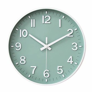 【送料無料】HZDHCLH 掛け時計 壁掛け 時計 おしゃれ 静か 北欧 (緑と白)…