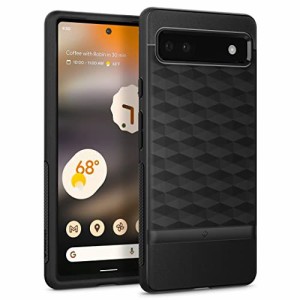 Caseology Pixel 6a 用 ケース TPU 高級 立体パターン ハニカム Google Pixel6a 対応 カバー PCバー 耐久性 パララックス - マットブラッ