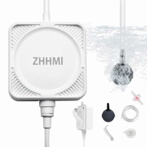 【送料無料】ZHHMl 水槽エアーポンプ 小型エアーポンプ 0.3L / Min空気の排出量 空気ポンプ 低騒音 効率的に水族館/水槽の酸素提供可能 (