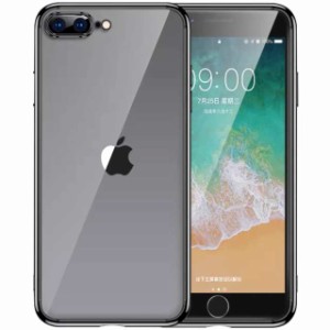 Tecxin i Phone 8Plus ケース スマホケース7Plus 携帯カバー 透明 シリコン ソフト 薄型 耐衝撃 耐久 ハイエンド レンズ保護フィルム付き